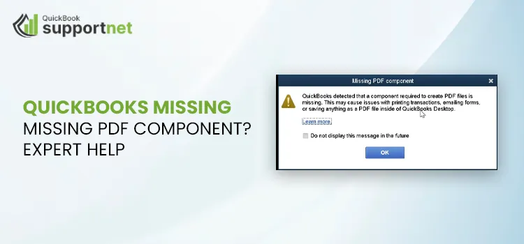 QuickBooks Missing PDF Component Expert Help