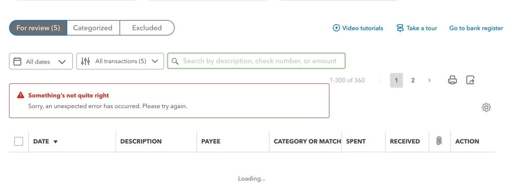 QuickBooks Something's Not Quite Right Error