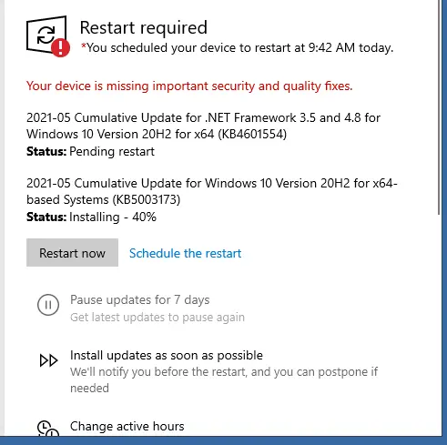 Restart
