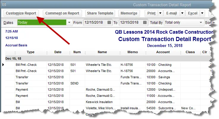 choose Custom Reports