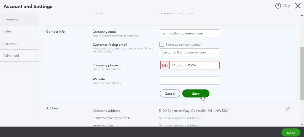 Account and Settings