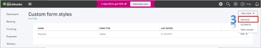 Edit Invoice Template in QuickBooks