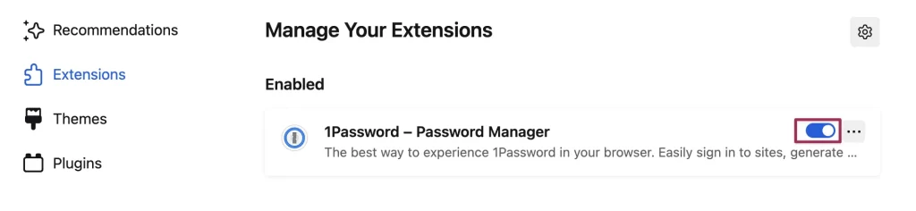 manage your extensions