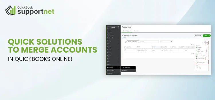 Merge Accounts in QuickBooks Online