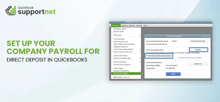 Set Up Your Company Payroll for Direct Deposit in QuickBooks