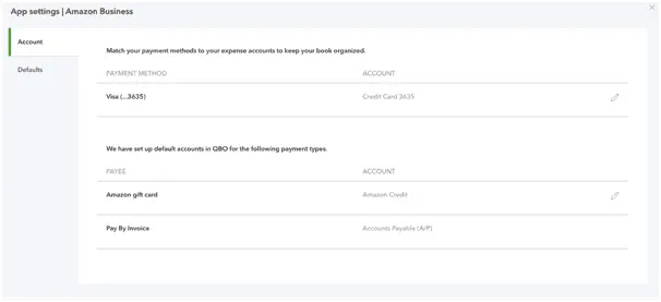 App Settings Amazon Business