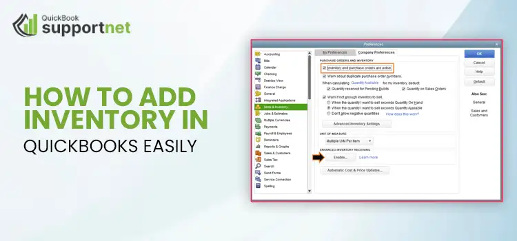 How to Add Inventory in QuickBooks