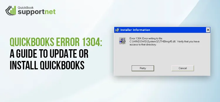 QuickBooks Error 1304