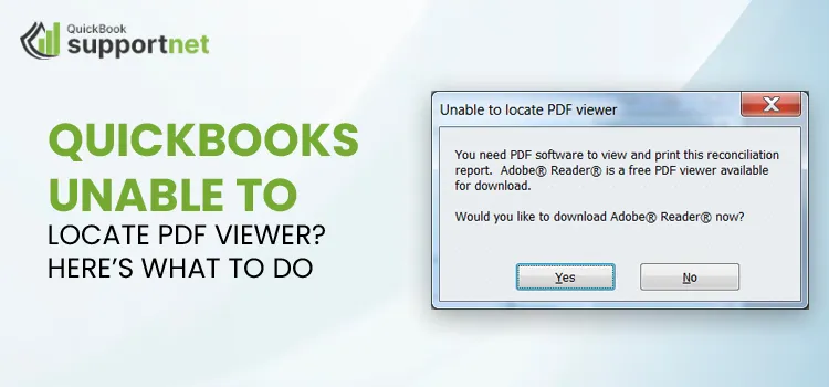 QuickBooks Unable to Locate PDF Viewer